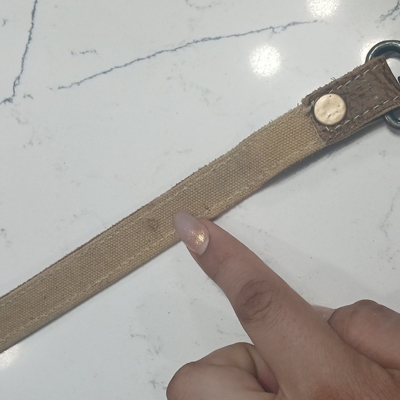 Tan and Brown Shoulder Bag with Floral Print and Adjustable Strap - Picture 6 of 7